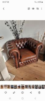 Drie-, twee- en eenzitsbank te koop Chesterfield., Ophalen of Verzenden, Gebruikt