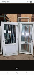 Kunstof voordeur met kozijn en dubbel glas, Doe-het-zelf en Verbouw, Kozijnen en Schuifpuien, Ophalen, Kunststof, Gebruikt, Raamkozijn