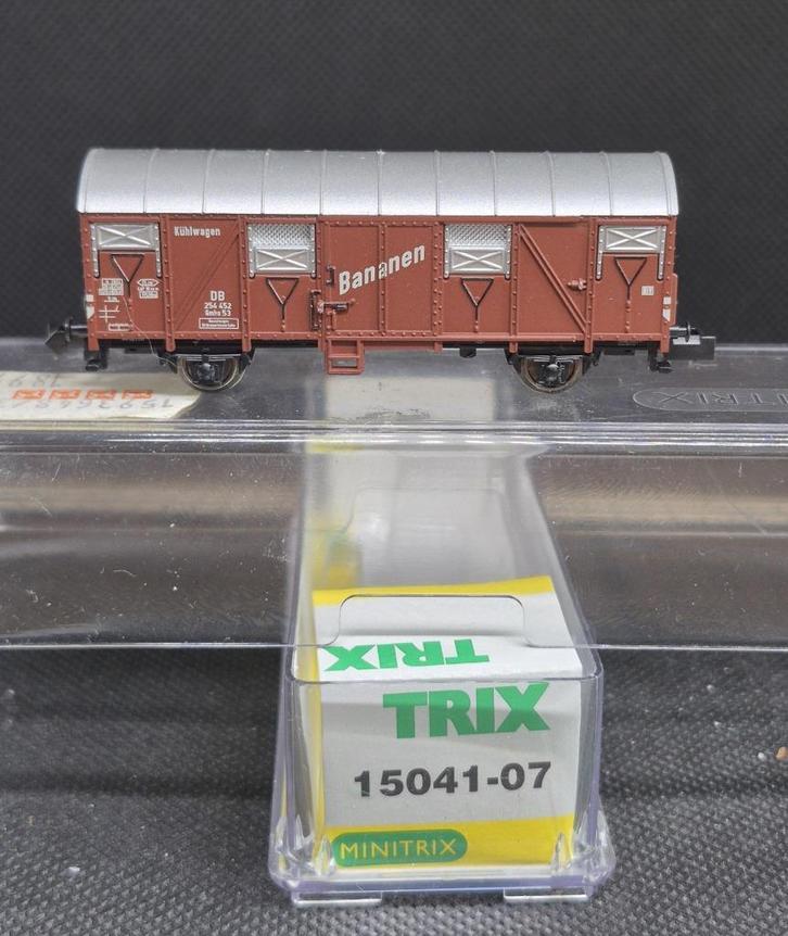 Minitrix 15041-07 - goederenwagen Gmhs53 'Bananen' (15193), Hobby en Vrije tijd, Modeltreinen | N-Spoor, Zo goed als nieuw, Wagon