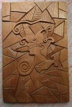 Kubistisch houtsnijwerk Dec 1977, Brazilië? Portugal? Muro, Ophalen of Verzenden