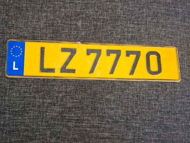Kentekenplaat Luxemburg 777 nummerbord Nummerplaat License V, Verzamelen, Automerken, Motoren en Formule 1, Gebruikt, Auto's, Ophalen of Verzenden