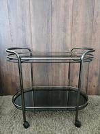 Serveerwagen / bijzettafel op wielen, Ophalen, Minder dan 55 cm, Gebruikt, Metaal of Aluminium