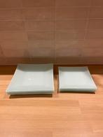 Glazen Borden Set - Vierkant, Ophalen of Verzenden, Bord(en), Effen, Glas