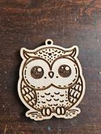 Houten Uiltje - Decoratie of Speldje, Ophalen of Verzenden, Nieuw, Dier of Natuur, Speldje of Pin