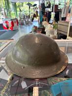 Originele Britse Stalen Helm, WOII stijl, Brodie Model, Ophalen of Verzenden, Landmacht, Engeland, Helm of Baret