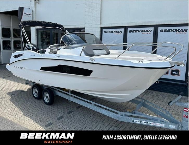 Karnic SL602 Sundeck met Suzuki 150 PK (digitale schakeling), Watersport en Boten, Vis- en Consoleboten, Gebruikt, 70 pk of meer