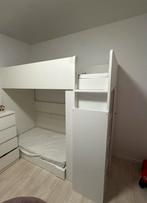 Mooie witte halfhoogslaper met kast, Ophalen, Zo goed als nieuw, Halfhoogslaper