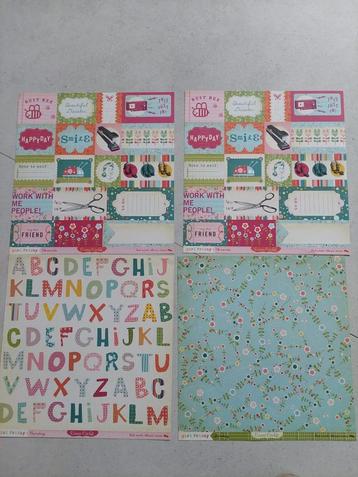 Cosmo Cricket Girl Friday 4 scrapvellen beschikbaar voor biedingen