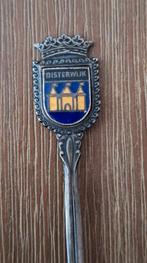 Oud verzilverd lepeltje oude wapen Oisterwijk geëmailleerd, Antiek en Kunst, Ophalen of Verzenden