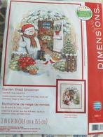 Borduurpakket Garden Shed Snowman van Dimensions, Ophalen of Verzenden, Nieuw, Borduurpakket