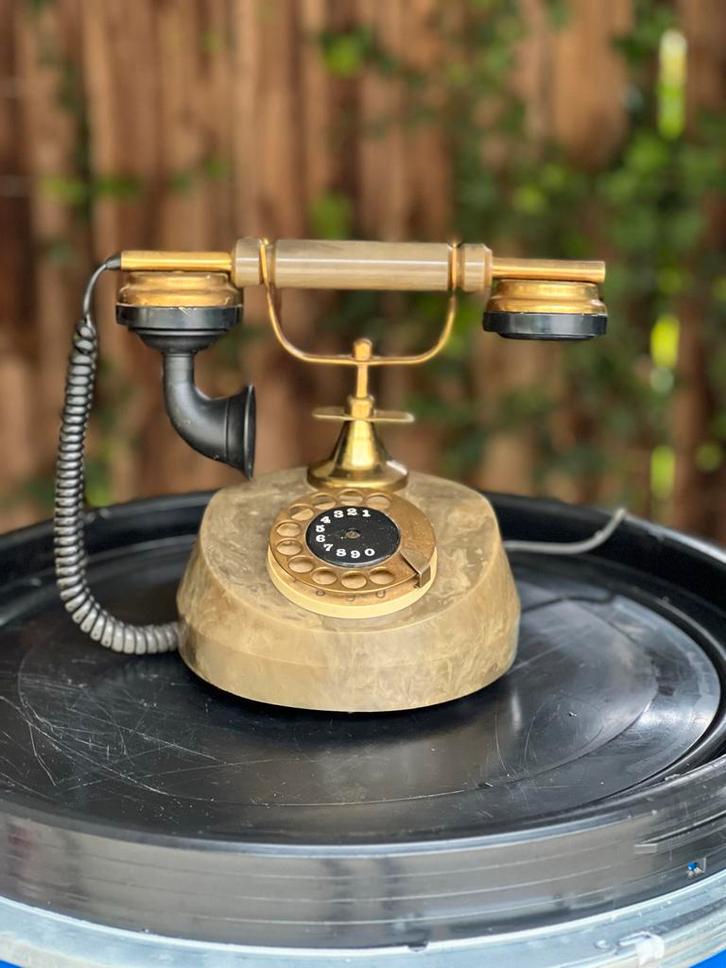 Antieke Telefoon met Draaischijf, Antiek en Kunst, Antiek | Tv's en Audio, Ophalen of Verzenden