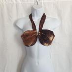 Stoer bruin bikinibovendeel. Mt 38, Bruin, ., Ophalen of Verzenden, Zo goed als nieuw