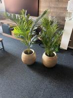 2 grote beige/ goud kleurige potten, Ophalen of Verzenden, Minder dan 100 cm