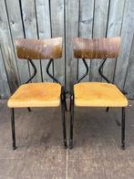 Twist'n frame | two tone vintage stoelen | 200! op voorraad, Verzenden, Zwart, Vijf, Zes of meer stoelen, Metaal
