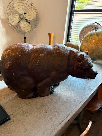 Polystoon Beer Sculptuur - Decoratief Beeldje Kunst beschikbaar voor biedingen