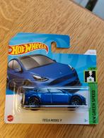Hot Wheels Tesla Model Y BLAUW, Ophalen of Verzenden, Zo goed als nieuw