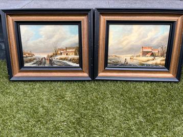 TH selhorst duo schilderij winters landschap beschikbaar voor biedingen