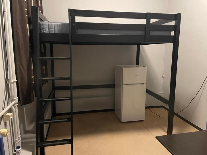 STORÅ - Frame hoogslaper (zwart) 140x200cm, Huis en Inrichting, Slaapkamer | Stapelbedden en Hoogslapers, Zo goed als nieuw, Hoogslaper