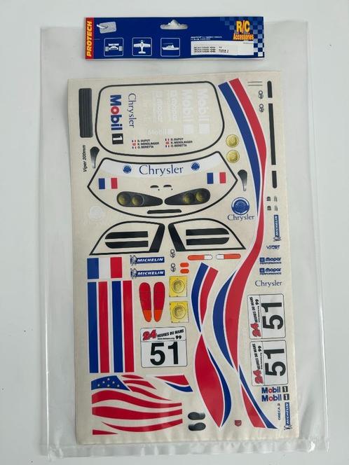 Protech decals Dodge Viper T0705.2 nieuw rc stickers, Hobby en Vrije tijd, Modelbouw | Radiografisch | Auto's, Nieuw, Auto onroad