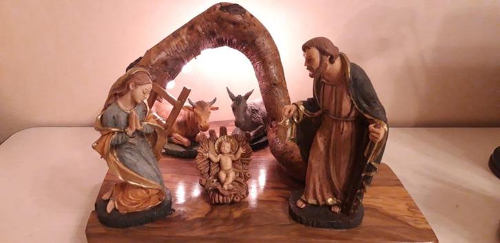 Prachtige design kerststal met verlichting uit Italië, Diversen, Kerst, Zo goed als nieuw, Ophalen