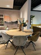 Eettafel in ronde vorm met houten poot - 150 cm, Ophalen, Info@vissermeubelen.nl, Nieuw, Vijf personen of meer