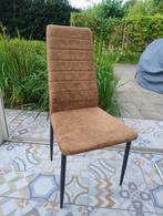 4x Cognac Leen Bakker Eetkamerstoelen, Ophalen, Bruin, Scandinavisch, Zo goed als nieuw