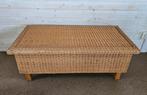 Rieten opbergkist / salontafel op pootjes 120x60x46cm, Ophalen, Gebruikt, 50 tot 100 cm, Minder dan 50 cm