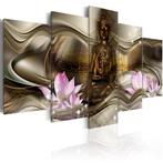 482 Modern Buddha XXL 5 Luik Canvas Schilderij 200x100 Nieuw, Ophalen of Verzenden