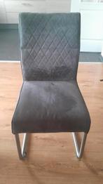 6 eetkamerstoelen, Huis en Inrichting, Ophalen, Zo goed als nieuw, Metaal, Grijs