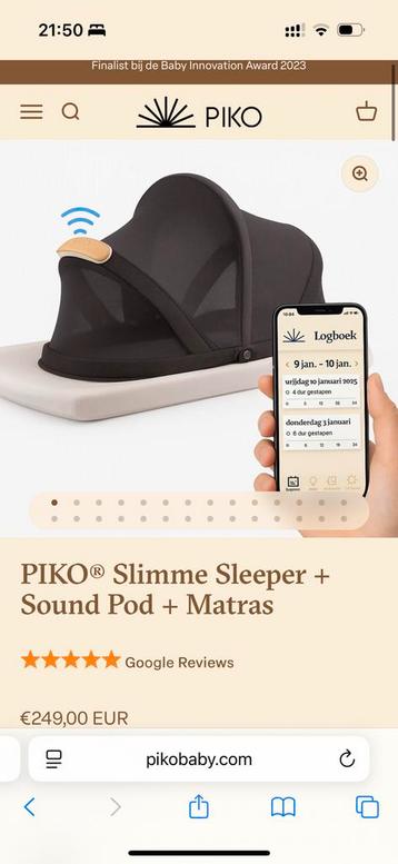 PIKO Slimme Sleeper + Sound Pod + Matras beschikbaar voor biedingen