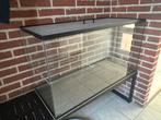 Glazen Hamster-/Gerbilkooi 90x40x50 met 2 plateaus en deksel, Dieren en Toebehoren, Knaagdieren en Konijnen | Hokken en Kooien