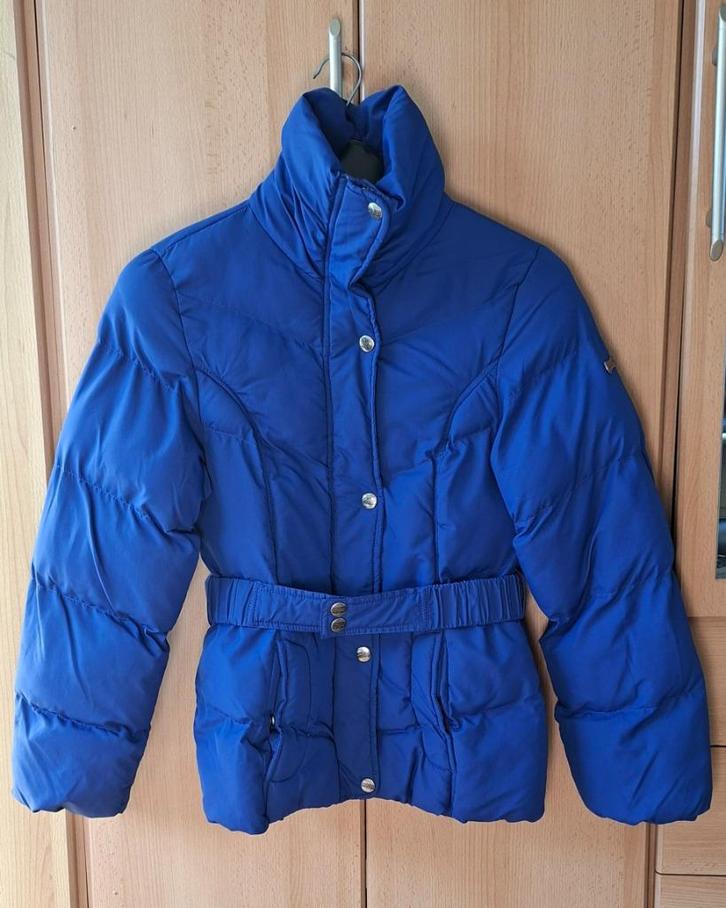 Blauwe winterjas van Jazlyn maat 36, Kleding | Dames, Jassen | Winter, Zo goed als nieuw, Maat 36 (S), Blauw, Ophalen of Verzenden