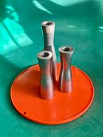 Vintage IKEA chromen kandelaren set van 3 GÖTA 1998, Huis en Inrichting, Gebruikt, Overige kleuren, Ophalen of Verzenden, Metaal