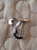 Zilveren letterbroche T, Sieraden, Tassen en Uiterlijk, Broches, Ophalen of Verzenden, Zo goed als nieuw, Zilver, Zilver