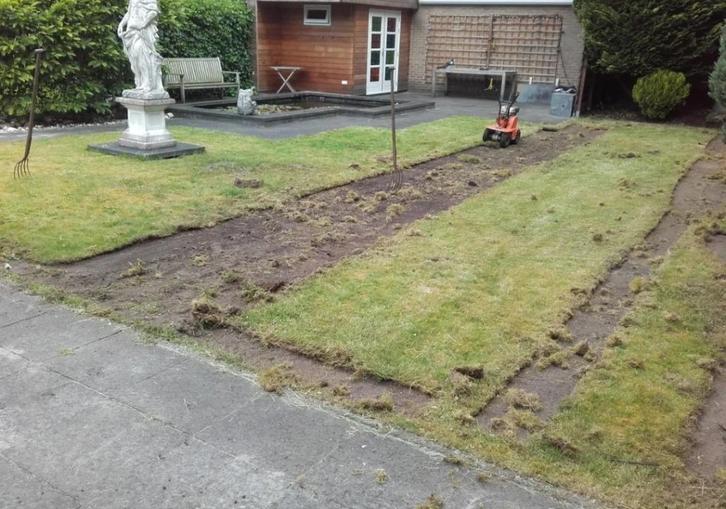 Graszodensnijder met man, Tuin en Terras, Gras en Kunstgras, Nieuw, Gras, 20 m² of meer, Ophalen