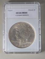 1924 Peace Dollar MS66 HCGS, Postzegels en Munten, Munten | Amerika, Ophalen of Verzenden, Noord-Amerika, Losse munt, Zilver