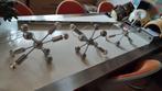 Sputnik lamp met 3 sputniks, Huis en Inrichting, Lampen | Hanglampen, Ophalen, Gebruikt, Metaal, Retro