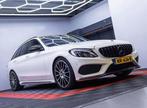 Mercedes-Benz AMG line C180 panodak, stoelverwarming, leder, Auto's, Automaat, Achterwielaandrijving, Zwart, Wit