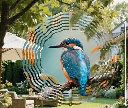 ijsvogel -  3D spinner, Tuin en Terras, Windwijzers en Windmolens, Nieuw, Verzenden