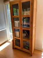 Teakhouten kast met glazen deuren, Ophalen, Gebruikt, 200 cm of meer, Teakhout