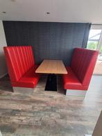 Luxe Rode Dinerbanken / Horecabanken De Arend - Complete Set, Ophalen of Verzenden, Zo goed als nieuw, Stof, Modern