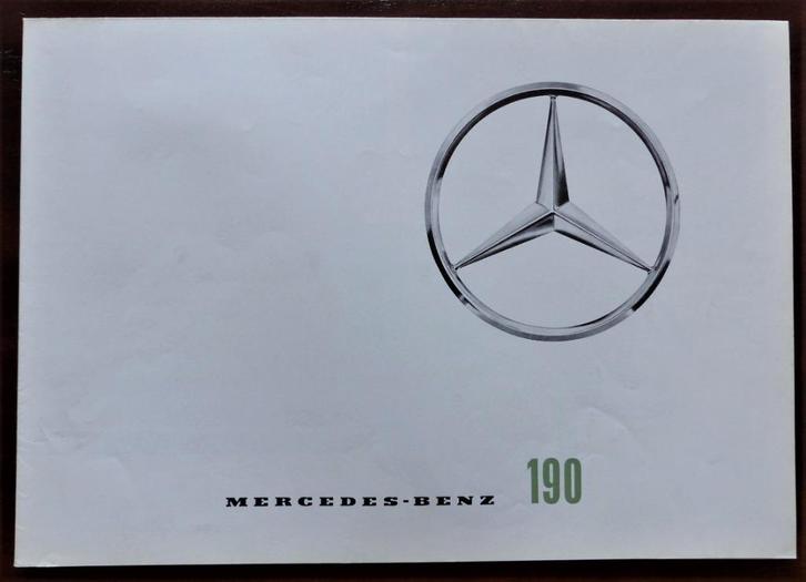 Mercedes-Benz 190 1962 brochure met bijlage, Boeken, Auto's | Folders en Tijdschriften, Zo goed als nieuw, Mercedes, Verzenden