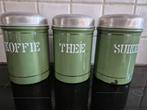 Emaille koffie thee en suiker bussen, Ophalen