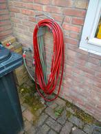 25 meter tuinslangen, houder, sproeier en koppelingen, Ophalen, Gebruikt