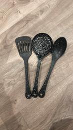 Keukengerei set (3 stuks) zwart, Ophalen of Verzenden, Gebruikt