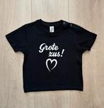 Zwart T-shirt 'Grote Zus!' Maat 80, 86, 92, Ophalen of Verzenden, Nieuw, Meisje