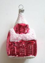Oude Kerstbal: Kerk ( roze met sneeuw ), Ophalen of Verzenden