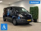 Ford Transit Custom L1H1 Rolstoelbus Automaat, Auto's, Bestelauto's, Automaat, 12 maanden, Stof, Zwart