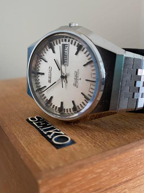 Vintage Seiko Quartz Superior 3883-7000 (uit 1974), Sieraden, Tassen en Uiterlijk, Horloges | Heren, Gebruikt, Seiko, Staal, Verzenden