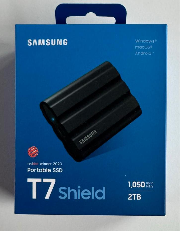 Samsung T7 Shield 2TB USB-C SSD - Nieuw in verpakking, Computers en Software, Harde schijven, Nieuw, Laptop, USB, Ophalen of Verzenden
